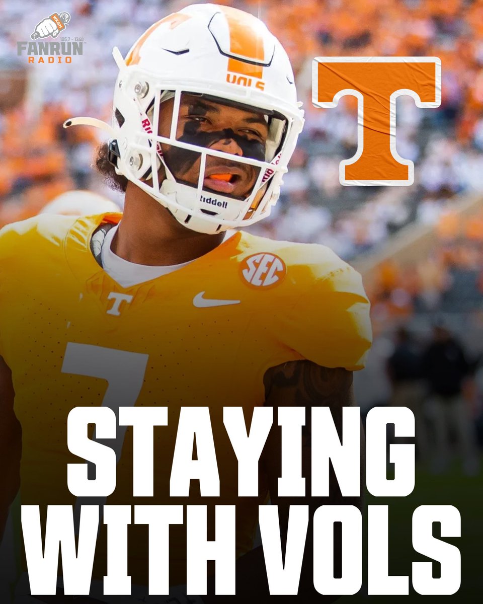 FOXSportsKnox's tweet image. BREAKING: Tennessee LB Arion Carter will remain at Tennessee for the 2026 season, @AustinPriceless reports 🍊

Carter totaled 161 tackles, eight pass-deflections, 1.5 sacks, one forced fumble, and one interception in three seasons with the Vols.

The multi-year starter announced…