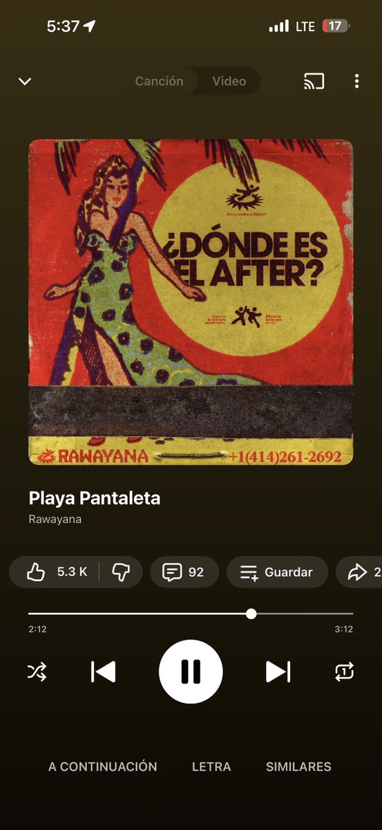 Anibaljam's tweet image. Si alguien se pregunta cuántas veces se puede escuchar una sola canción en un día, permítanme un ratito, ya les aviso.