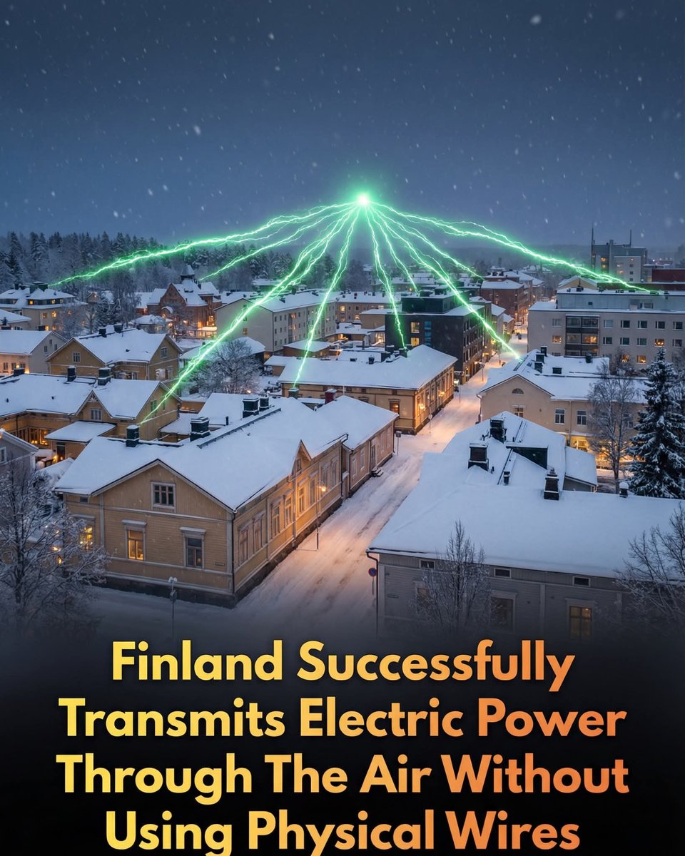 MAstronomers's tweet image. 🚨: Finland successfully transmits electric power through the air without using physical wires.

Scientists successfully transmitted electricity through air using ultrasonic sound waves and laser beams.

Finland is positioning itself at the forefront of a wireless energy…