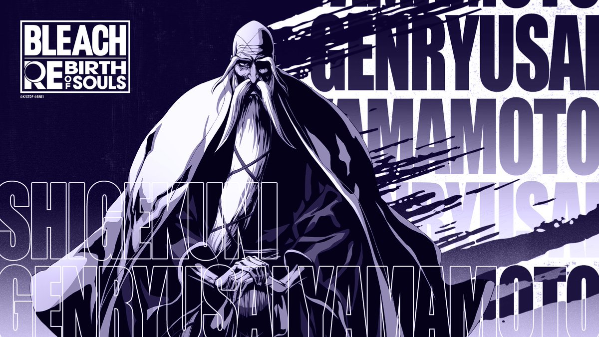 FGAnniversaries's tweet image. On this day a year ago, the 6th Wallpapers of Souls character wallpapers for Bleach: Rebirth of Souls were released, featuring wallpapers for Genryusai Shigekuni Yamamoto, Shinji Hirako, Szayelaporro Granz, &amp;amp; Shunsui Kyoraku. The character wallpapers are displayed below.