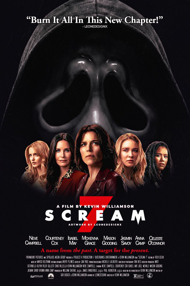🚨SAIU NOVO POSTER

Muitos estavam aguardando o marketing de Scream 7 lançarem algo, mas... enquanto não vem trailer novo, fiz esse fan poster :)