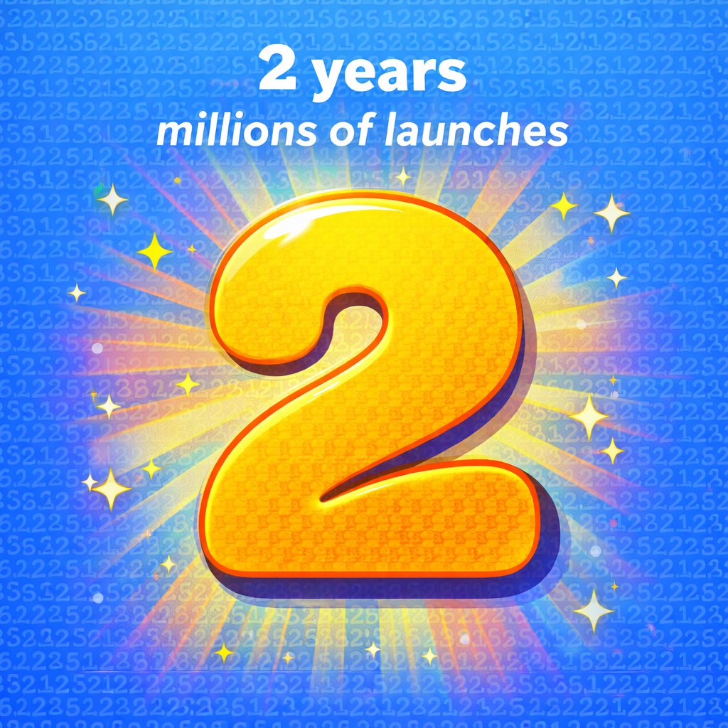 pumpaniv2's tweet photo. 2 years 

millions of launches https://t.co/NMU55jUflE