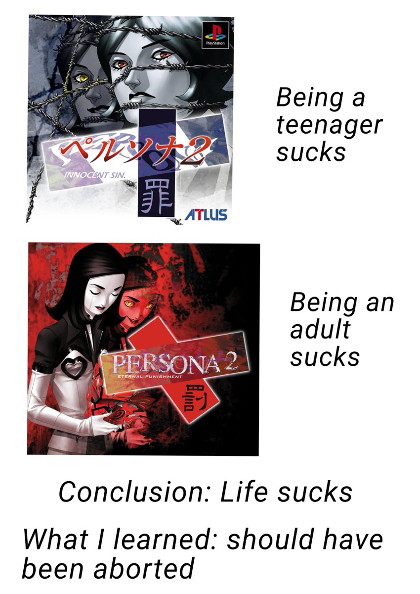 tattlitte's tweet image. Persona 2 experience
