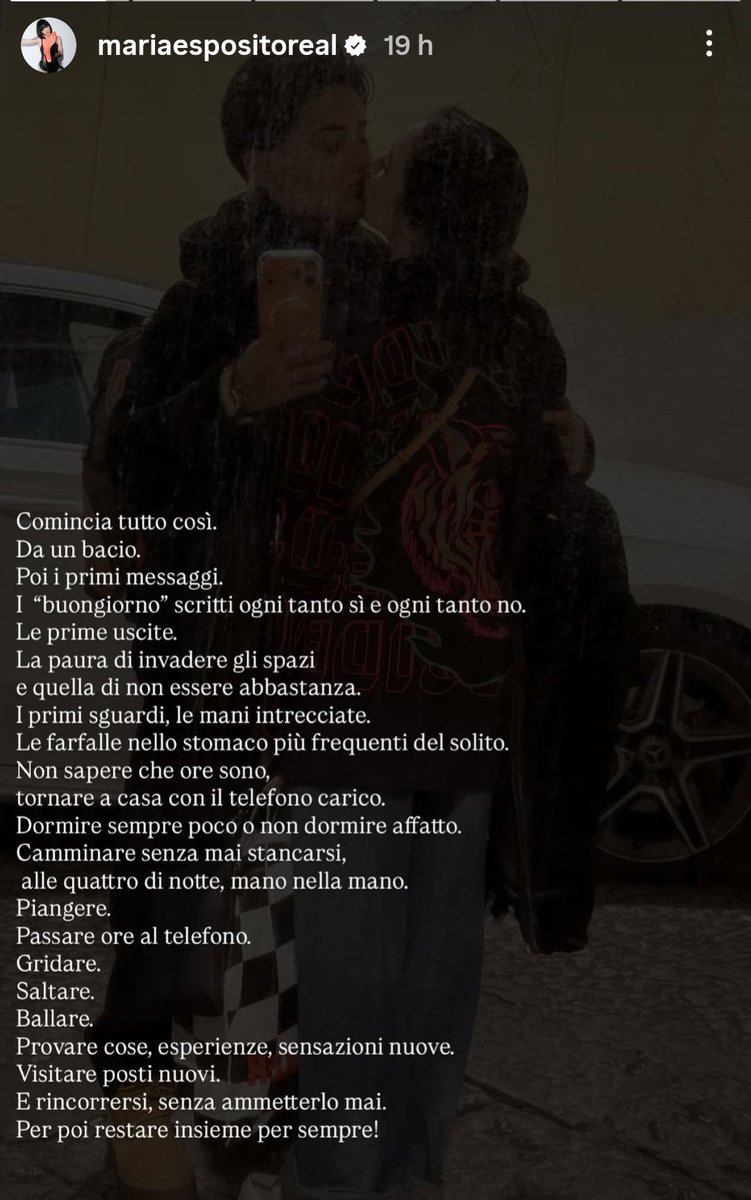 Da donna queer è così bello vedere una ragazza come Maria che, dopo oltre un anno di battaglie interiori, sta finalmente vivendo il suo amore liberamente ed apertamente. Spero che possa diventare un esempio stupendo x tante altre persone queer. Siate libere... Sempre ❤️