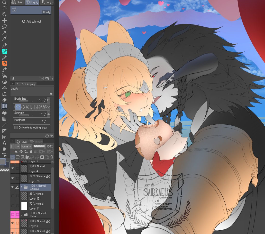 Saibraeus's tweet image. Valentine's day YCH sample... WIP.

I might not make the Feb 14 deadline but I'll try.... Sobs.