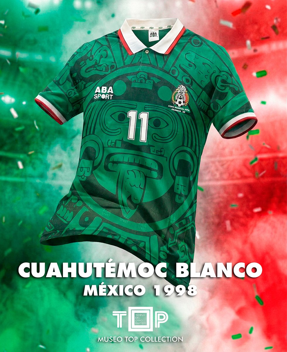 MuseoTOP's tweet image. 17-01-2026. 53º cumple de Cuauhtémoc Blanco: la mítica camiseta de México (1998) brilla en el TOP, el Museo de Marketing Deportivo de Claudio Destéfano. Historia completa en Instagram 👉 @museoTOP. Contenido: @mlopezarce #CuauhtemocBlanco #Mexico #Mundial98 #MuseoTOP