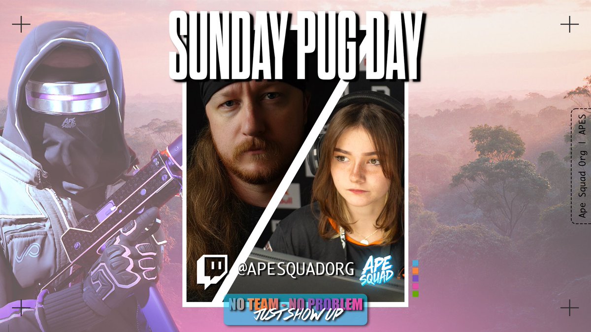 ApeSquadOrg's tweet photo. THE FINALS: PICK UP GAMES ARE BACK!
Come compete, or come support your fellow Apes!🐒🦧🦍
🚨LIVE NOW
🗣️Casted by @Dreadalicious_ & @roo404_
📍https://t.co/pUBdGfh0yf
#ApeSquad #TheFinals #Embark https://t.co/rfeMwk5YrU