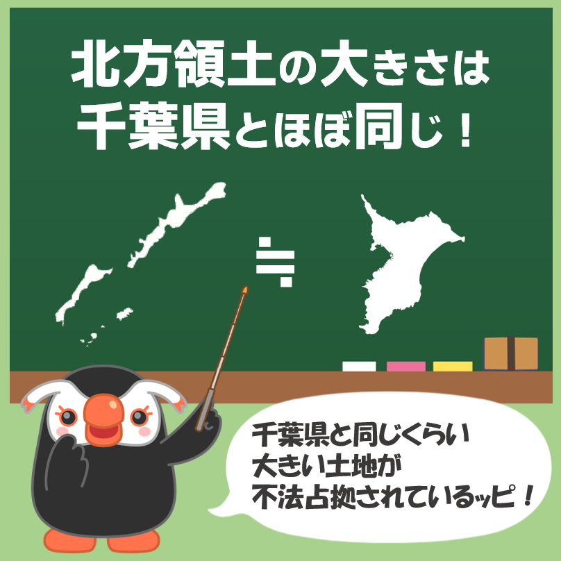 hoppou_erika's tweet photo. 知ってたピ？

北方領土の大きさは
千葉県とほぼ同じ！

北方領土はとっても大きいんだッピ！ https://t.co/xI6kGbjG7Y