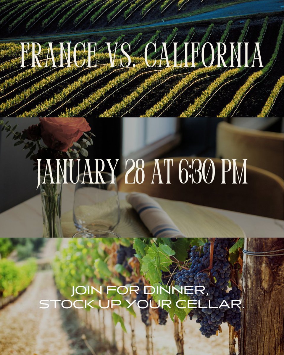 thebridgeCT's tweet photo. Who wins your glass? Join us Jan 28 for a spirited Wine Dinner: France vs. California. An evening of flavor, contrast, and conversation at The Bridge. Limited seats—reserve now via the link in our bio @thebridgesaugatuck 🍷
#winedinner #francevscalifornia #thebridgeatsaugatuck https://t.co/rJSIWayccD