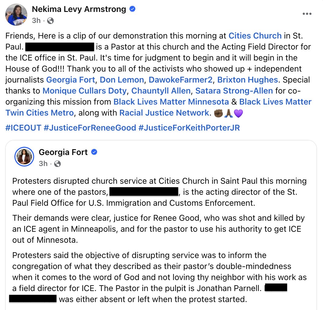 The woman taking credit for helping to organize a group to disrupt church services in St. Paul is an attorney and former law professor.