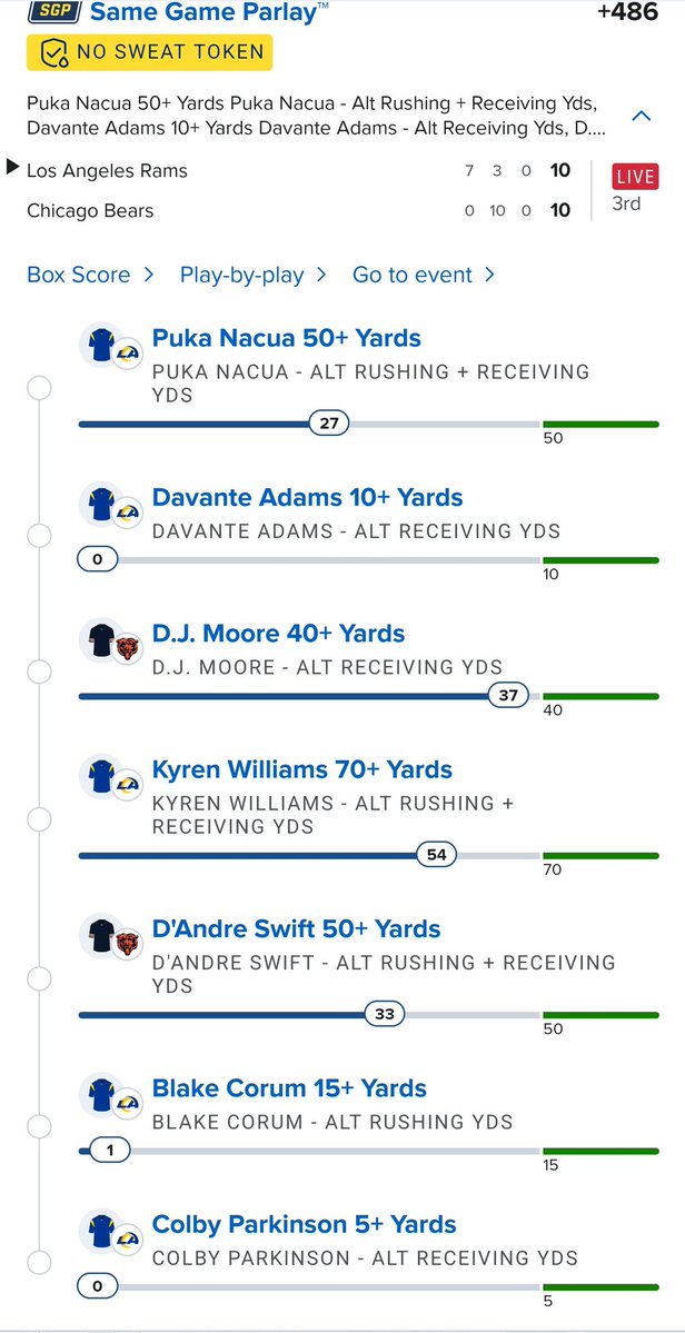 hoping we can get a back to back Halftime Live cash! 🔴
let's manifest this win! 
Rams 🐏
Bears 🐻
➕️4️⃣8️⃣6️⃣ account.sportsbook.fanduel.com/sportsbook/add…
