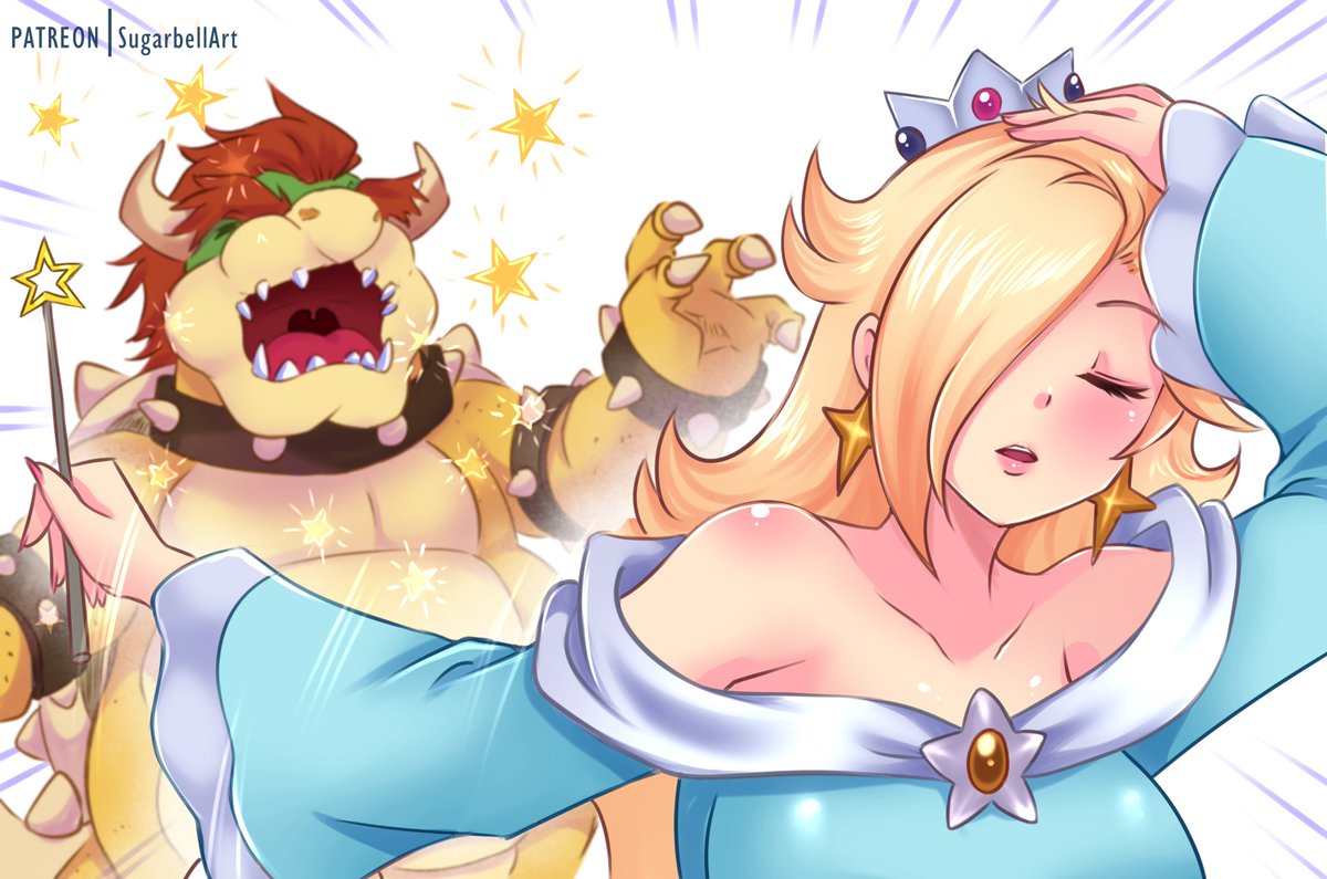 sugarbell_art's tweet image. Oh yeah! Rosalina vs Bowser 
Referencing #JujutsuKaisen  scene.

🌟Reward of this month.