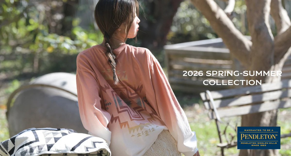 PendletonJapan's tweet photo. お待たせしました！
26春夏コレクション第一弾の販売が開始されました。
今年もPendletonらしさを取り入れたラインとなります。
まだまだ寒い日が続きますが、春の準備初めてはいかかがでしょうか？

https://t.co/aFYLkadnfD

#mypendleton #S26コレクション #アウトドア #ファッション #販売開始 https://t.co/IFMrpLCzgV