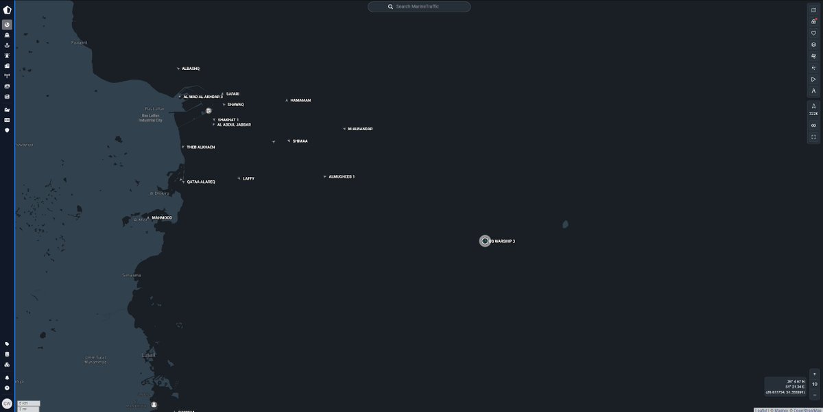 GabeTwoThousand's tweet photo. Update: There's a US warship showing up on marinetraffic that appears to be in the location that MQ-4C is now circling. https://t.co/npr4eTdwyI
