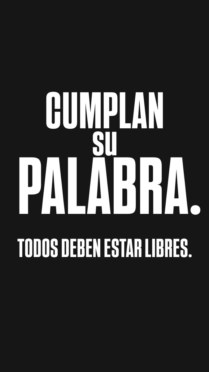 Con la libertad de los inocentes no se juega. 

El silencio solo prologa la tortura de los presos políticos y sus familiares. 

¡Basta ya de tanta crueldad! 

CUMPLAN SU PALABRA. 
LIBERTAD PARA TODOS LOS PRESOS POLÍTICOS. 

#QueSeanTodos