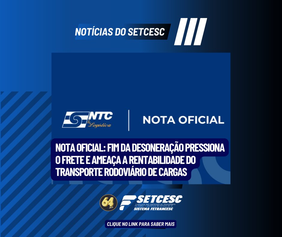 Setcesc's tweet image. Clique aqui para saber mais: setcesc.com.br/noticia/nota-o…