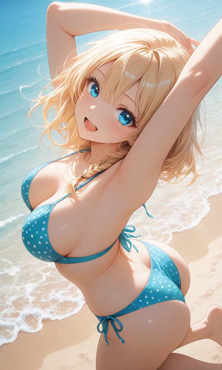 ジャンプ！だってさ。
楽しげでようございますね。

Original SFW illustration. From my novel. No nudity.
#AIイラスト #AIart #SFW