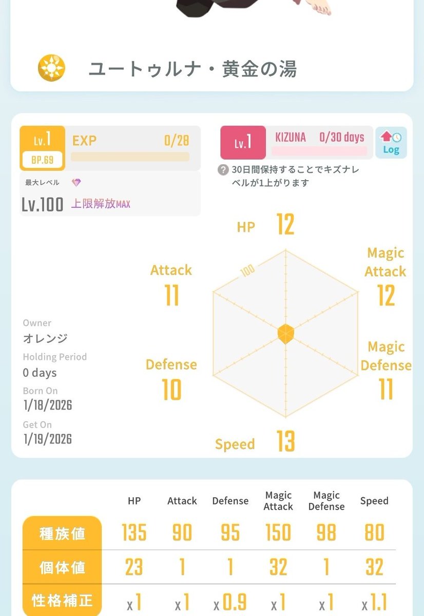 【レアモン販売します】
出）ユートゥルナ　MA32,S32
求）即決 4万

血清と合わせてSバフ15%、ASで火力バフ持ち、ほぼ理想個体です🌈
#エグリプトトレード
#エグリプトレード