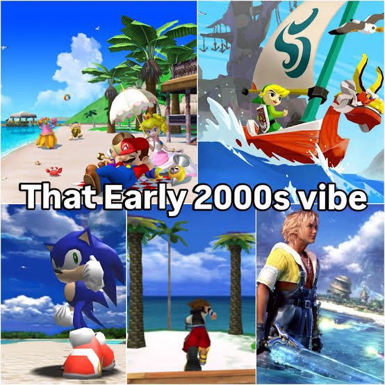 SlLENTPRINCESS's tweet image. in hindsight it's very funny that early 2000s would overuse beach themes just because game companies were flexing their cool new water tech