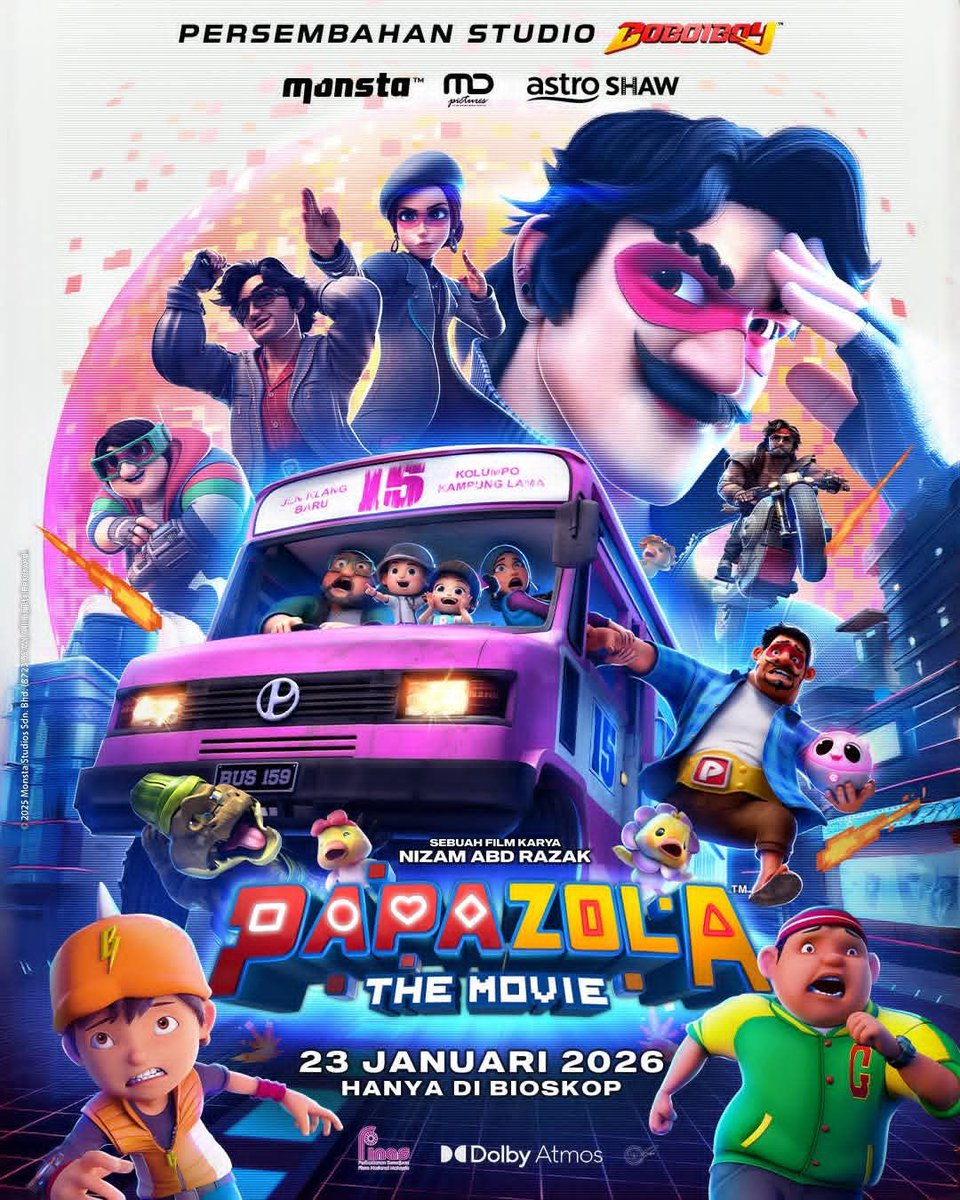 1/ Perbezaan Papa Zola The Movie versi Malaysia &amp; Indonesia:
• Karakter BoBoiBoy ditampilkan lebih menonjol di poster versi Indonesia.
• Versi Indonesia sudah dilengkapi Secret Ending.
• Beberapa istilah telah dilokalkan agar lebih sesuai dengan audiens Indonesia.