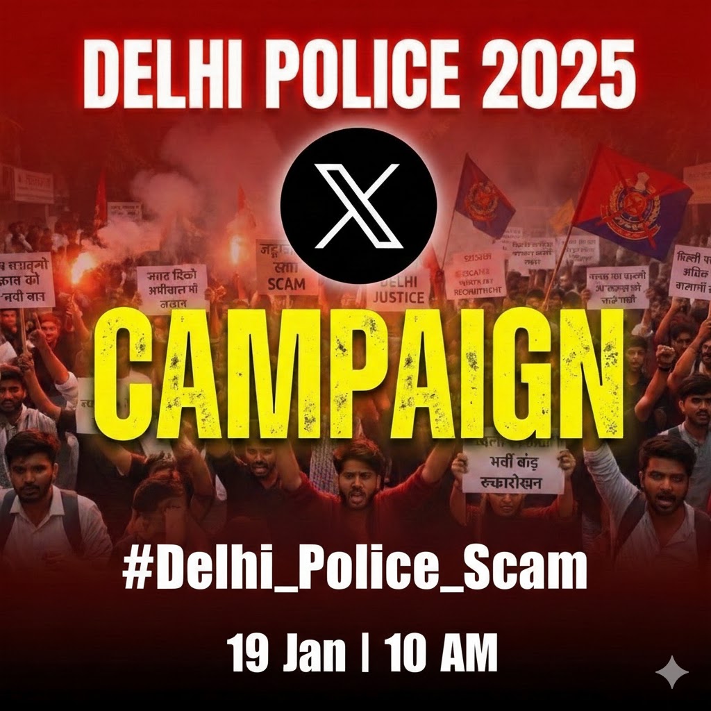 #Delhi_Police_Scam 
📢 दिल्ली पुलिस कांस्टेबल भर्ती 2025 में कथित धांधली के खिलाफ आवाज़ उठाने का समय आ गया है।  हम पारदर्शिता और निष्पक्ष जांच की मांग करते हैं। 
#Delhi_Police_Scam