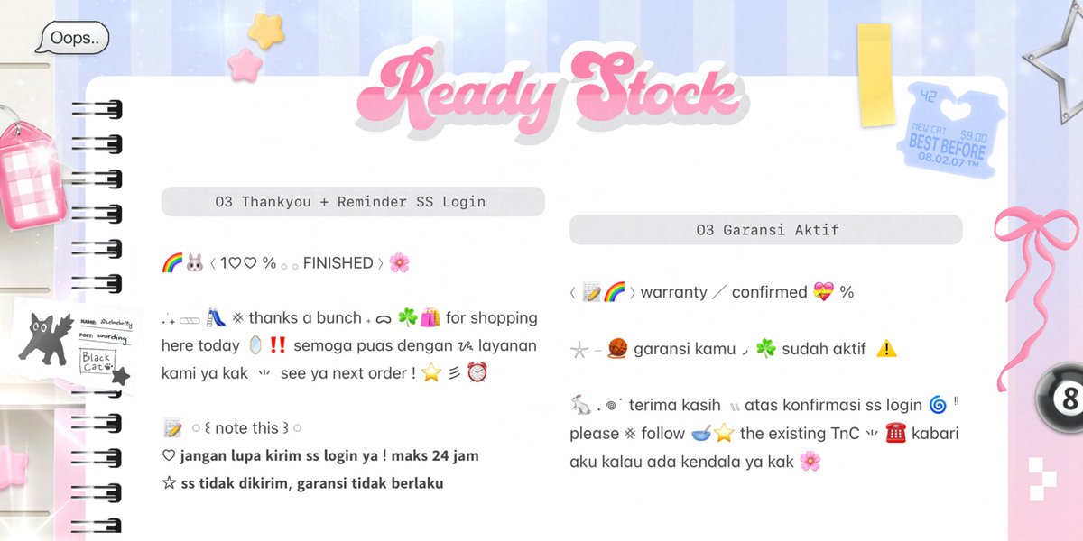 celnebrity's tweet image. 🛼⭐️ help repost pls ₊ׁ ?  thankyou &amp;gt;&amp;lt; 💝  

🎀  sena  bawa  8 BUNDLING  ' WORDING THANKYOU + REMINDER SS LOGIN &amp;amp; GARANSI AKTIF '  —— 𓏮  siap  dijemput  ᰔ  jangan  lupa  (@)  setelah DM 

👛  IDR 11.000 / bundling 📝⠀

꒰ #zonauang️ #zonajajan #zonaba ꒱