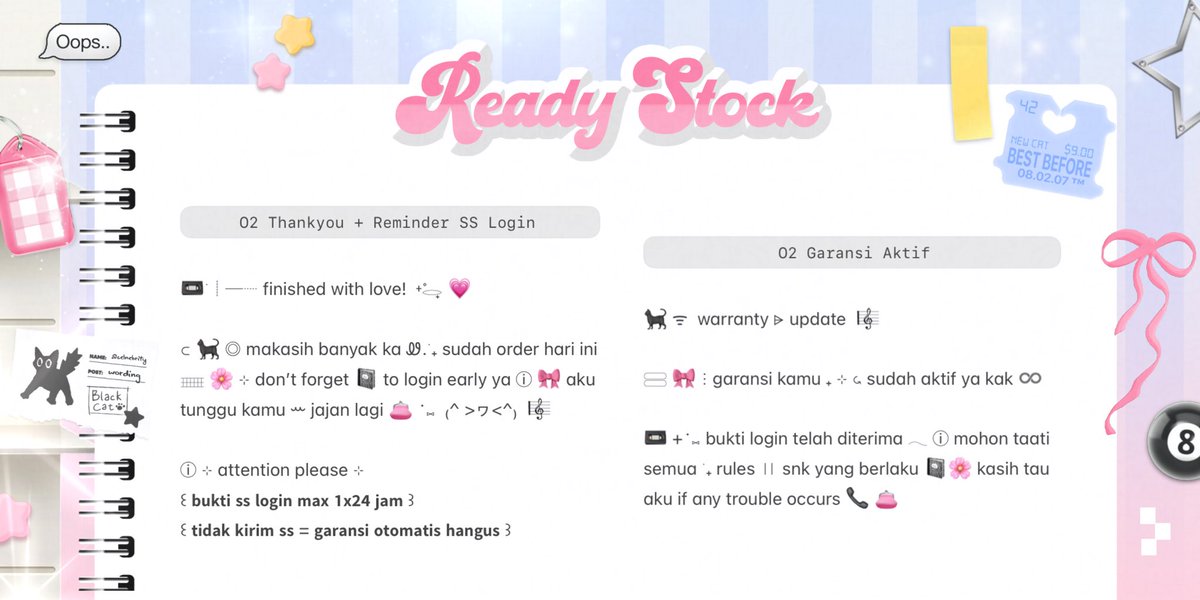 celnebrity's tweet image. 🛼⭐️ help repost pls ₊ׁ ?  thankyou &amp;gt;&amp;lt; 💝  

🎀  sena  bawa  8 BUNDLING  ' WORDING THANKYOU + REMINDER SS LOGIN &amp;amp; GARANSI AKTIF '  —— 𓏮  siap  dijemput  ᰔ  jangan  lupa  (@)  setelah DM 

👛  IDR 11.000 / bundling 📝⠀

꒰ #zonauang️ #zonajajan #zonaba ꒱