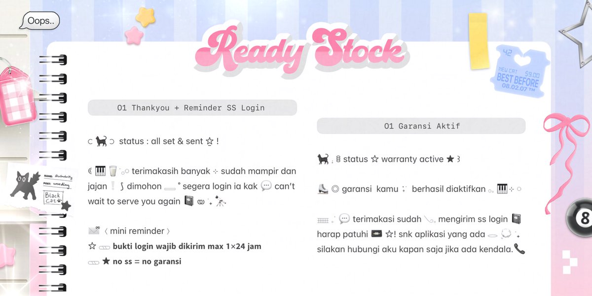 celnebrity's tweet image. 🛼⭐️ help repost pls ₊ׁ ?  thankyou &amp;gt;&amp;lt; 💝  

🎀  sena  bawa  8 BUNDLING  ' WORDING THANKYOU + REMINDER SS LOGIN &amp;amp; GARANSI AKTIF '  —— 𓏮  siap  dijemput  ᰔ  jangan  lupa  (@)  setelah DM 

👛  IDR 11.000 / bundling 📝⠀

꒰ #zonauang️ #zonajajan #zonaba ꒱