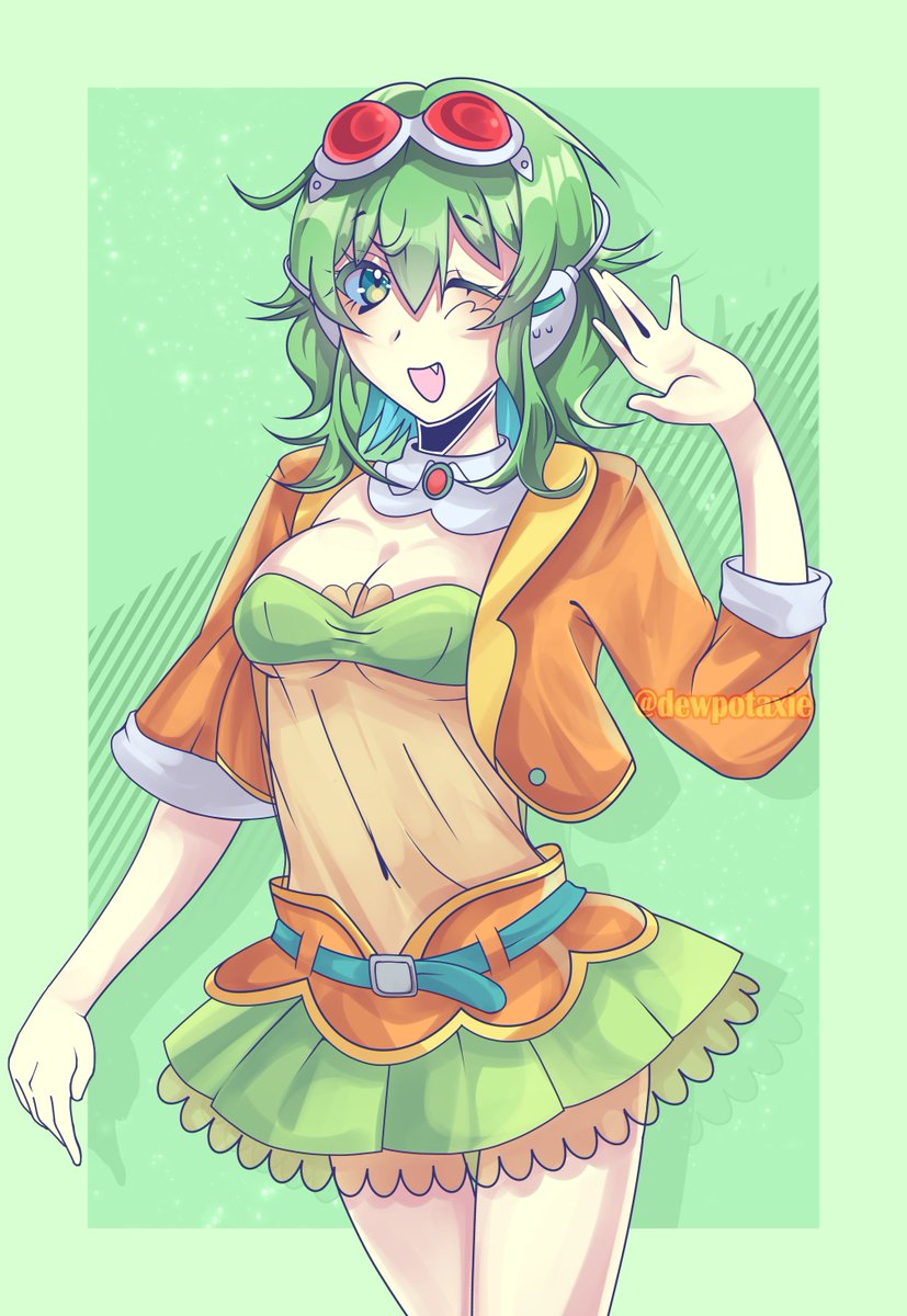 dewpotaxie's tweet image. gumi! #GUMI #fanart