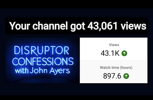 90 Days.  12 Episodes.   43,000+ Views. 🚀 

Why is #DisruptorConfessions scaling so fast?  

We believe there is a massive gap for the "curious 80%" caught between industry jargon and surface-level hype. 

The numbers validate it. Watch here: lnkd.in/gRMkTXUU #AI