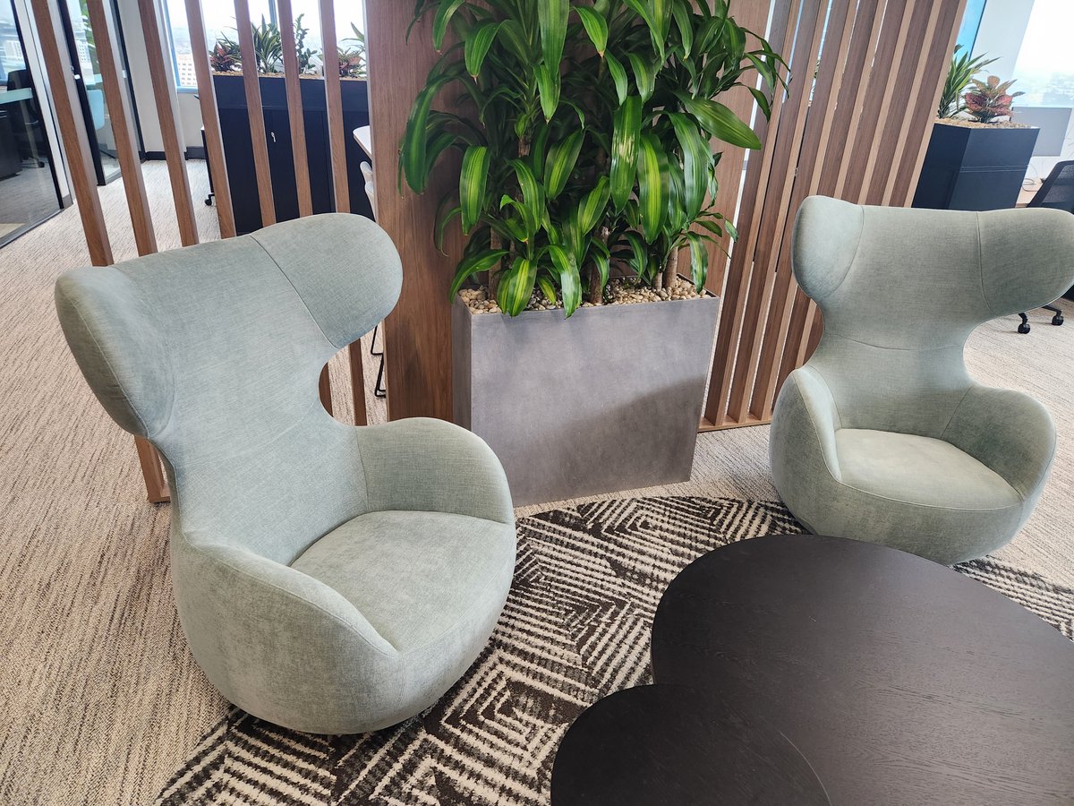 Adele Armchairs at a waiting area for Profile Systems.

Adele is an armchair of style, defined by its sculptural outline and enveloping comfort.

Custom upholstered at Fineseat in Copeland Opal fabric from Warwick Fabrics

#fineseat #interiordesign #architecture