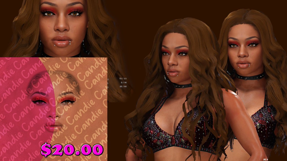 MzSkittleDreads's tweet image. I can't believe I logged on this game after almost 2 months, and created something, lmao. I added more details to the skin. Will be doing that for my main chars, as well. 😭🤙🏾 #WWE2K25 -- #WWE2K26 
Price for FT--listed on face.
Full/Morphed CAW (on sale): $25.00
Serious inquires