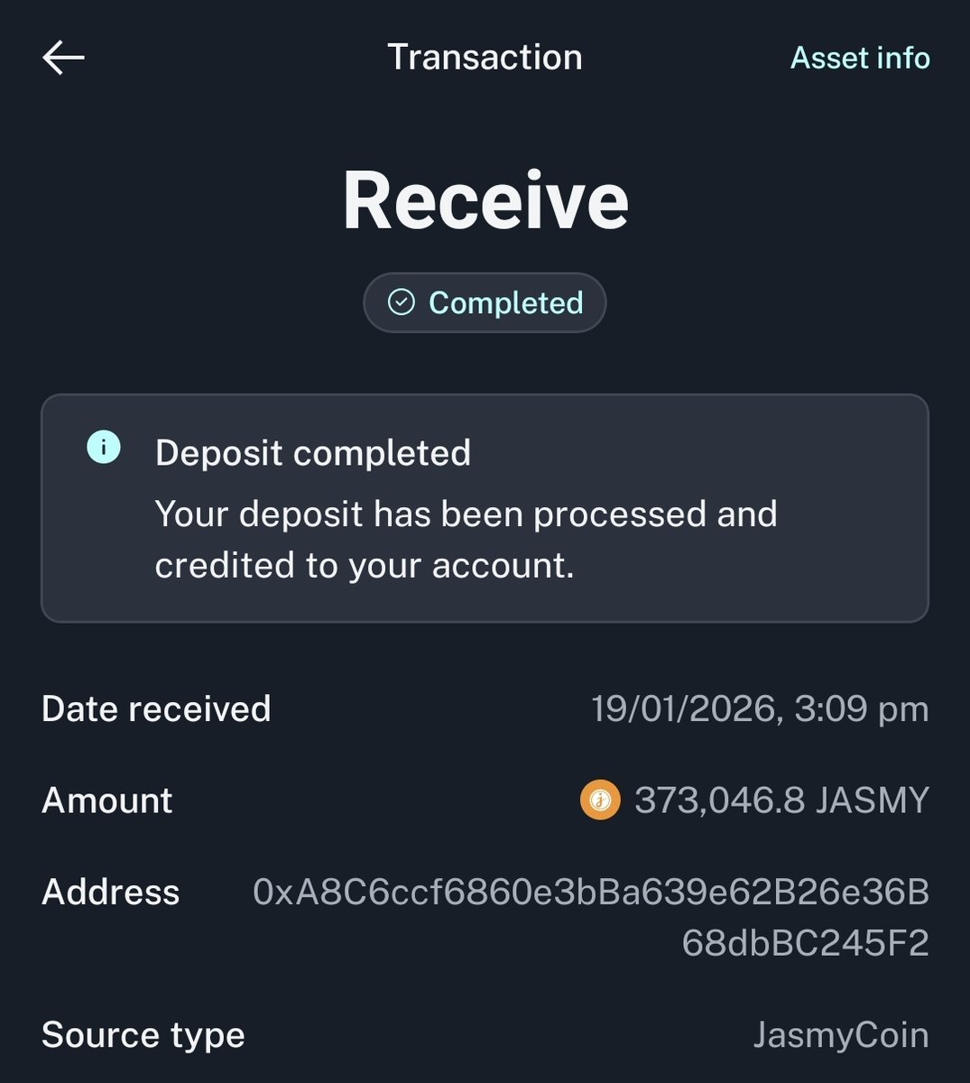 jasmy Perfect test down into the area of interest mentioned a few hours  ago. Happily continuing to buy small amounts while we remain under D200ema  👌 #jasmy #bitcoin $btc #crypto