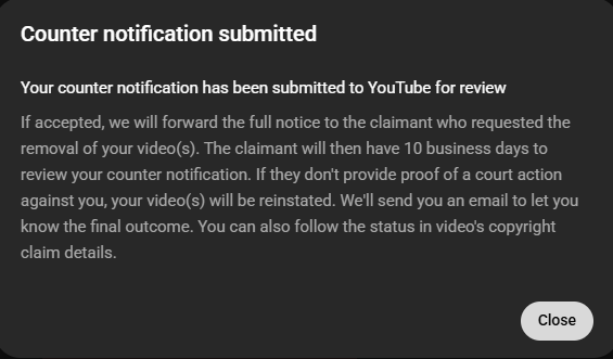 Wonder who shift pictures LLC is, and why they copyright struck the last episode of the podcast that was 100% opinion based and used no footage from any other channel.