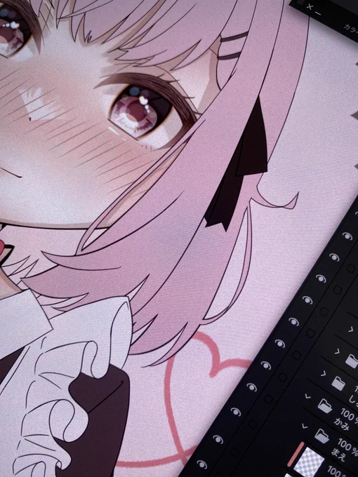 バレンタインに向けてイラスト描いてます