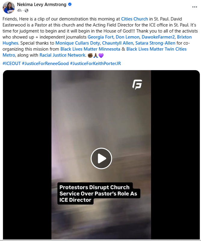 Michael_Angelo's tweet photo. She, all those listed in this Facebook post including Dom Lemon are about to find out. They are all in violation of the FACE Act. I hope they find a good lawyer. If not. Lemon boy is about to get a new boyfriend named Bubba. #NekimaLevyArmstrong #DomLemon #FACEACT #CitiesChurch https://t.co/uqxeaHsZfz