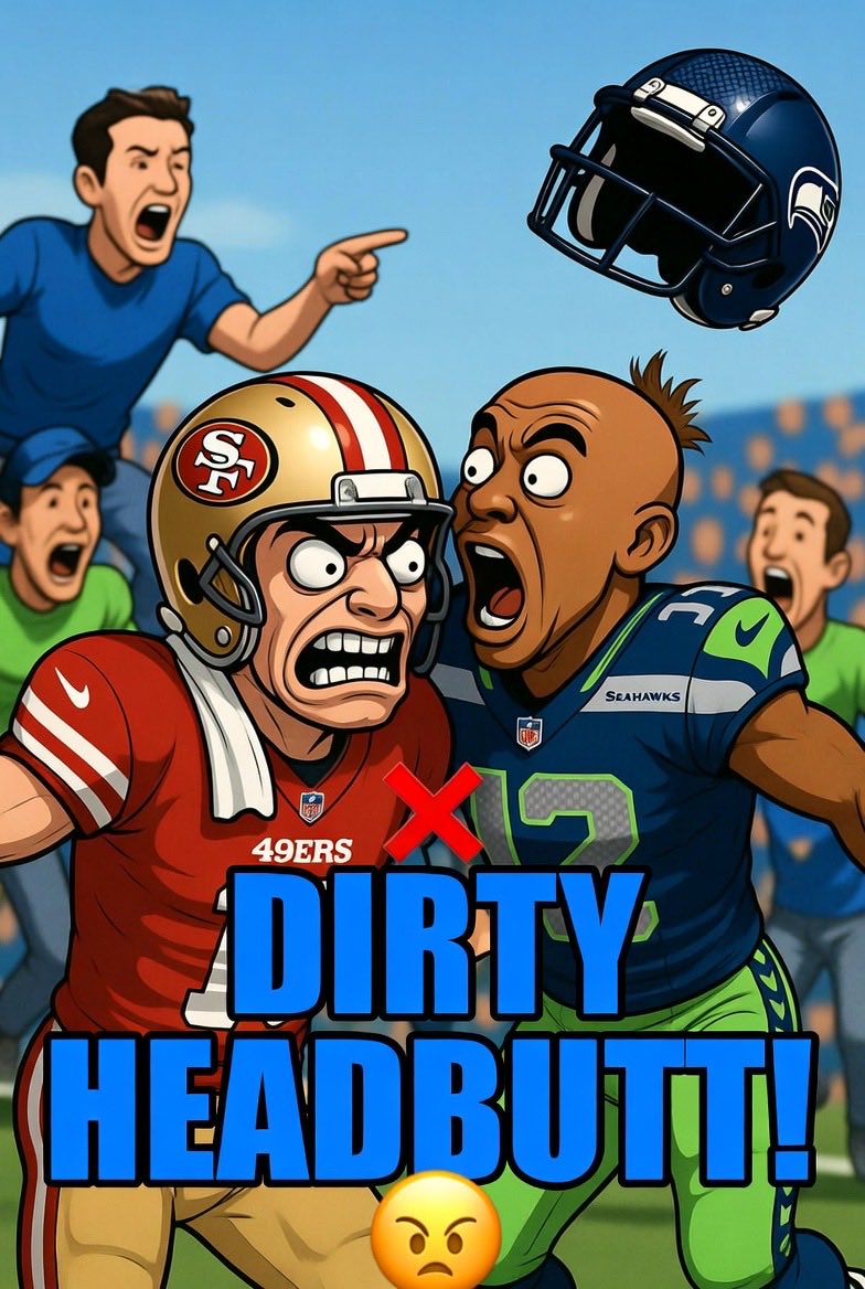 🚨 WTF—49ers straight-up DIRTY in that blowout meltdown! 😡💥 Lenoir HEADBUTTS JSN like a total thug—no flag? Refs sleeping or scared of Niners? Seahawks CRUSH ‘em 41-6 anyway, but that’s bush league BS! Sore losers exposed! Who’s calling this out, Hawks fans? Drop your savage