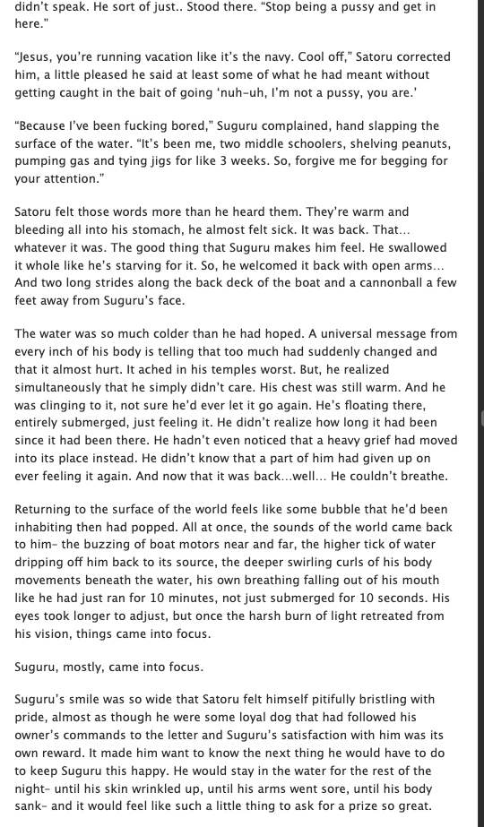 gojoisonline's tweet photo. I just posted a 26k+ word update for the summer ache to make up for my absence. Thank you for all those who waited patiently and those who wrote messages of support! https://t.co/Y9IAHwnZ9W https://t.co/iYS9tBHTDd