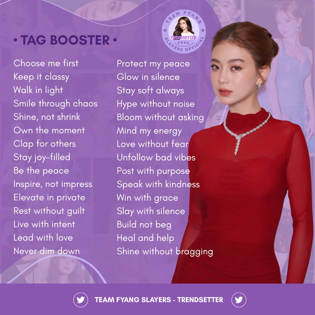 SlayersTrends's tweet image. Tag booster number one!

Please use the tag and engage.

Reply • Retweet • Quote Retweet • Engage

FYANGsarap Sa MANGINASAL
#NapapasarapPagKaingMangInasal