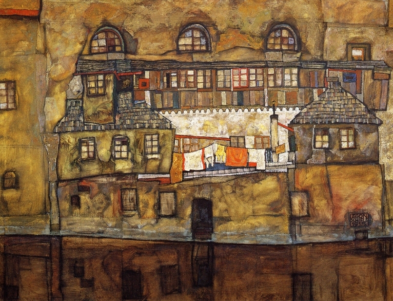 House on a River (Old House I), 1915 #artbots #schiele