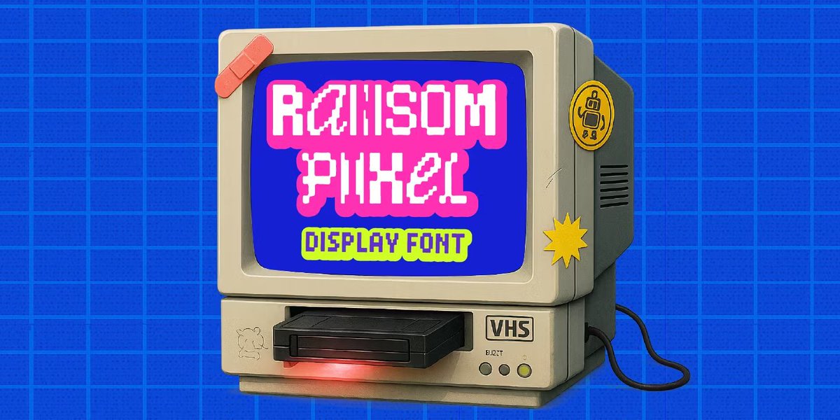 fontspring's tweet image. 2026 Design Trends ✨ Pixel Type! Nostalgic comeback of 90's tv and video game pixel fonts