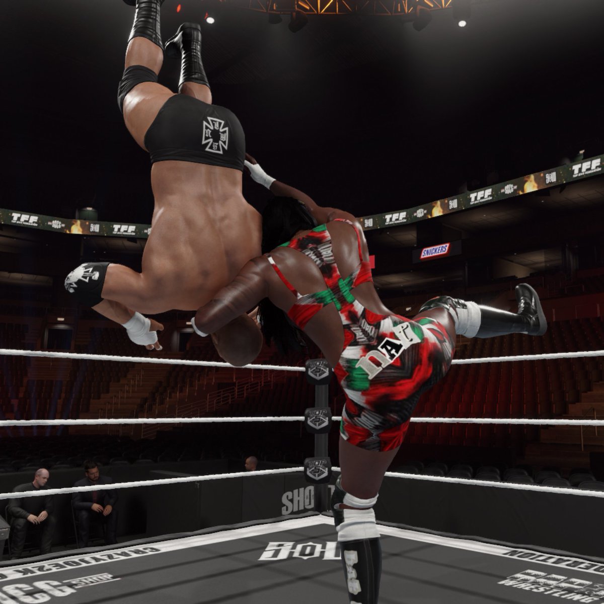 khkreator's tweet image. “𝗟𝗶𝘀𝘁𝗲𝗻 𝘁𝗼 𝗺𝗲 𝗻𝗼𝘄, 𝗜'𝗺 𝗹𝗮𝘀𝘁𝗶𝗻' 𝘁𝘄𝗲𝗻𝘁𝘆 𝗿𝗼𝘂𝗻𝗱𝘀”
[Revamped Natalie Payne - Road to 2K26]

Big Thanks to @AMSierra for making the face texture, she's so goated as always!

#WWE2K25 #CAW