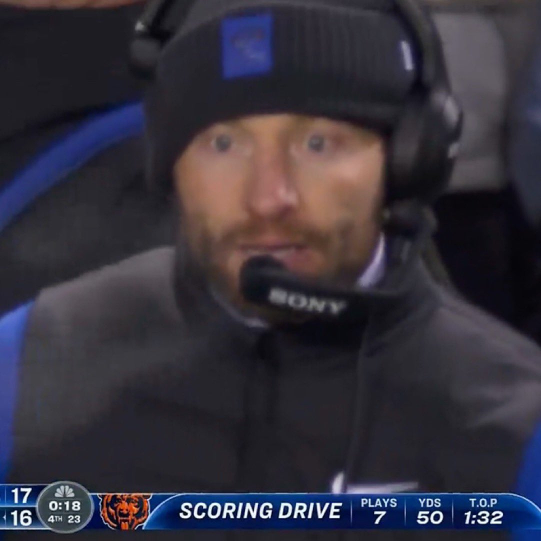 Sean McVay is all of us right now after that Caleb Williams TD