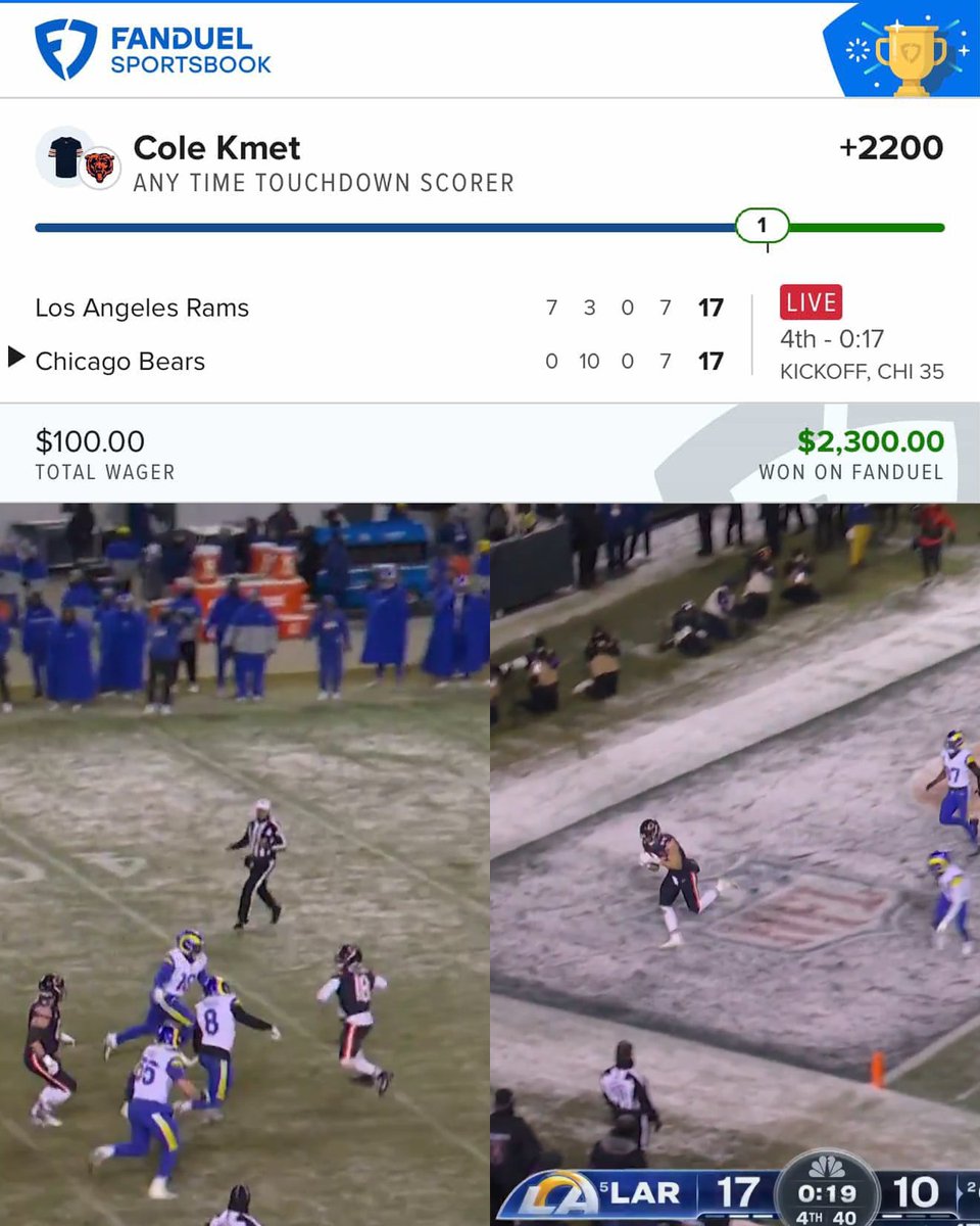 br_betting's tweet image. COLE KMET ANY TIME TD CASH AT THE BRINK FROM THE 40 🤯😱

UNREAL.

(via j_hoe999/IG)