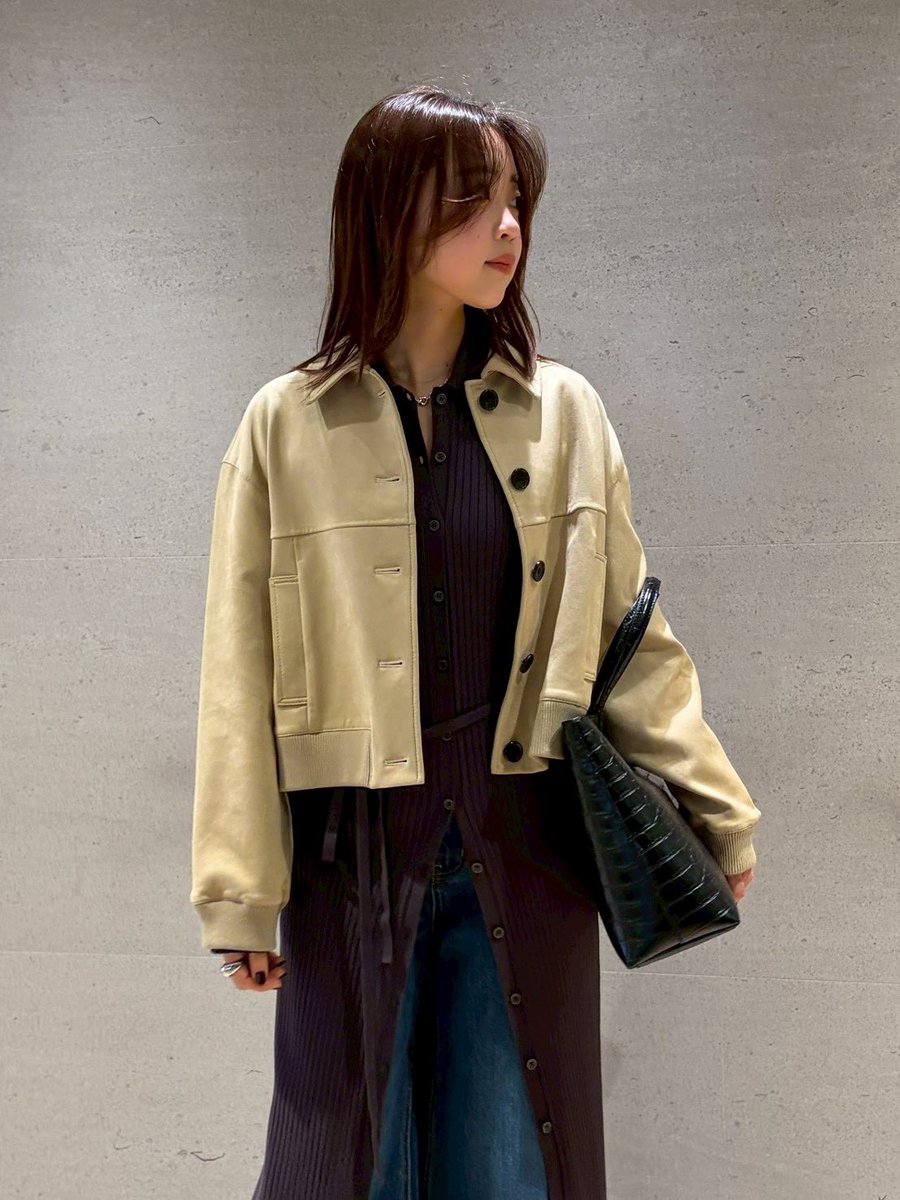 New Arrival - スウェードブルゾン ¥17,930- (tax in) 光沢を抑えた