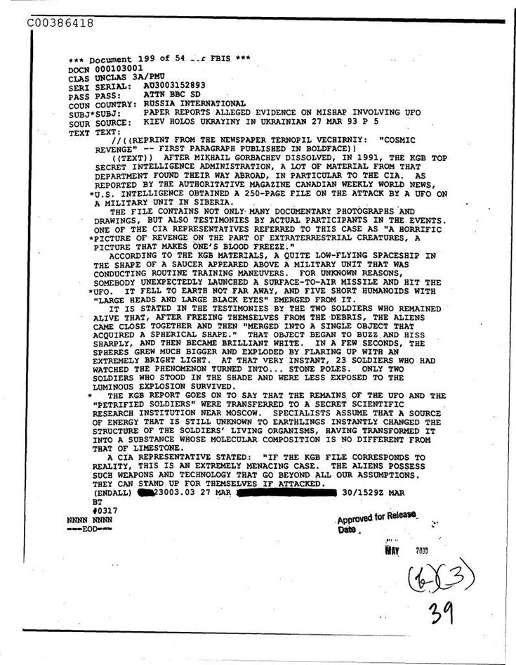 Truthpolex's tweet image. 🚨 An INSANE Declassified CIA document details a reported KGB UFO incident with horrifying Casualties: During a Soviet military exercise in Siberia, a low-flying, saucer-shaped UFO appeared overhead. A surface-to-air missile was launched, striking the craft and causing debris to…