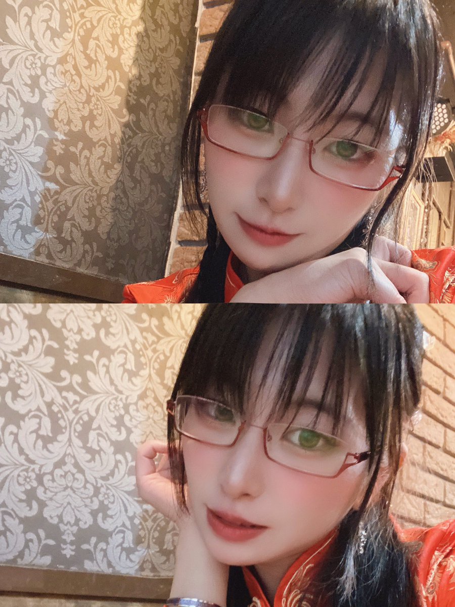 先日のイベントでアンダーリムの赤眼鏡が好評だったのですがいかが