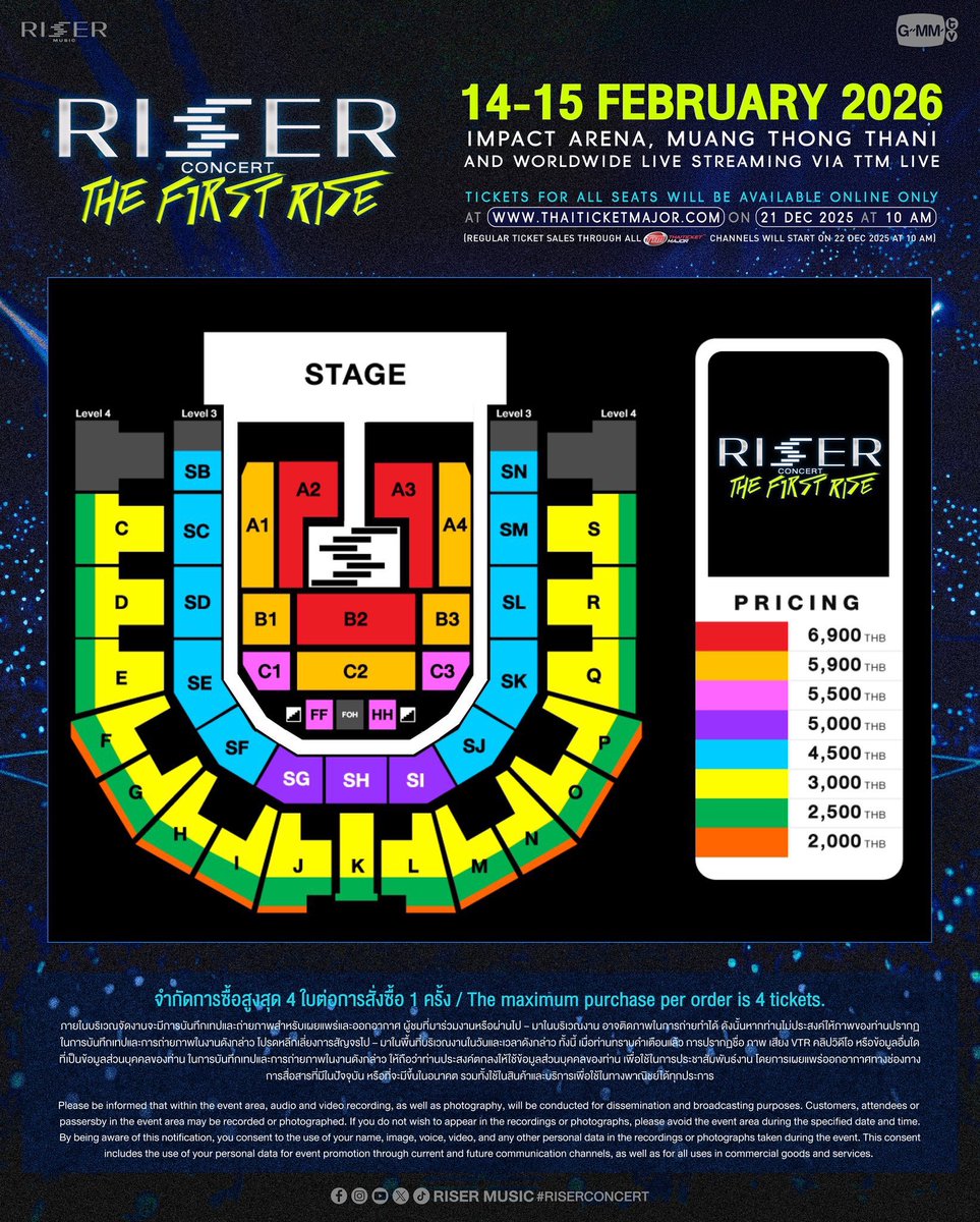bearbuffsmile's tweet photo. 🎫 ขายบัตร #RISERCONCERT
Day 1 วันแรก | 13 Feb 2025

A2
Close Stage ติดเวที
มีหลายใบ
(ระหว่างแถว AE-AM)

A3
AB 4x แถว 2 (<49) มีใบติดกัน
AC 4x แถว 3 (<47) มีใบติดกัน 

💰ใบละ 7900 บาท 

📍 นัดรับ MRT พระราม 9 
✉️ DM ได้เลย https://t.co/4PcbLb9G7k