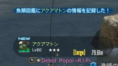 ipe43's tweet image. FF14のヌシ釣りで一番目標にしていたオオヌシのアクアマトンを釣りました
フォルムがたまらないぜ