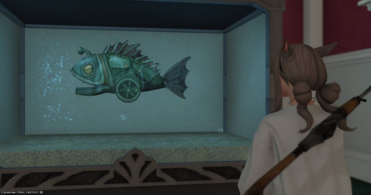 ipe43's tweet image. FF14のヌシ釣りで一番目標にしていたオオヌシのアクアマトンを釣りました
フォルムがたまらないぜ
